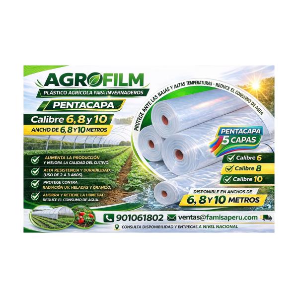 PLASTICO AGRICOLA PARA INVERNADEROS